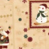 60-cm-Abschnitt Metallic-Patchworkstoff CHRISTMAS IS NEAR, Nikolausstiefel, Pastellgelb-gold