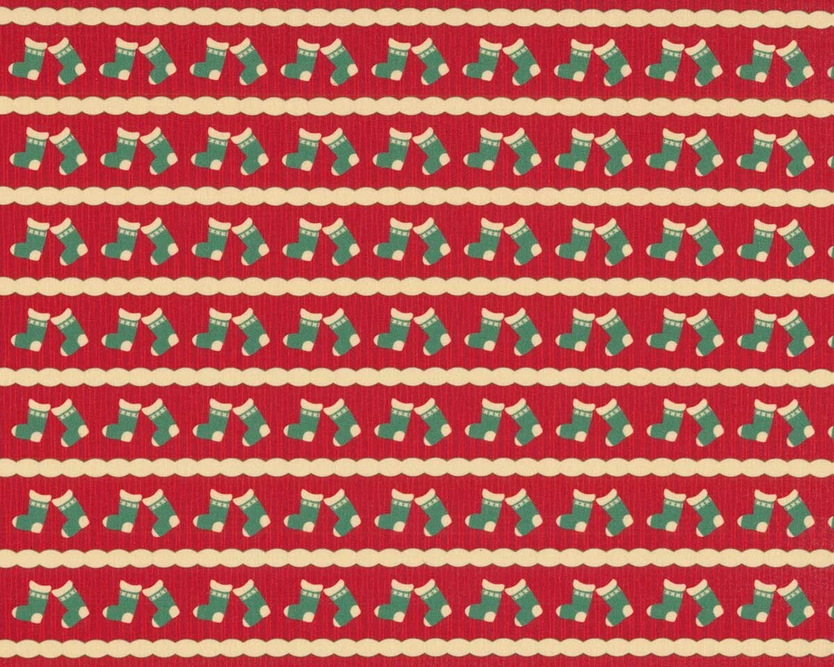 Baumwollstoff MERRY CHRISTMAS, Nikolausstiefel 3 Baumwollstoff MERRY CHRISTMAS, Nikolausstiefel