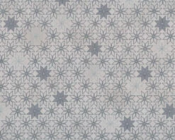 Metallic-Patchworkstoff CHRISTMAS IS NEAR, Weihnachtssterne, Hellgrau-silber