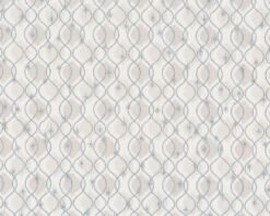 Metallic-Patchworkstoff MAGIC CHRISTMAS, Oval-Ketten, Weiß-silber Metallic