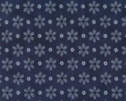 Metallic-Patchworkstoff MAGIC CHRISTMAS, Schneesterne, Dunkelblau-silber Metallic
