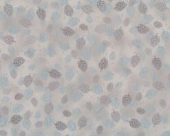 Metallic-Patchworkstoff MAGIC CHRISTMAS, Zapfen, Hellgrau-silber Metallic