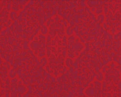 Patchworkserie "Christmas Ornaments" Mit Rauten-Ornamenten, Rot-weinrot