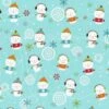 Patchworkserie "Colorful Christmas" Mit Lustigen Schneemännern, Hellblau -Weihnachts Faden Geschaft patchworkserie colorful christmas mit lustigen schneemaennern hellblau