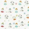 Patchworkserie "Colorful Christmas" Mit Lustigen Schneemännern, Weiß