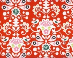 Patchworkserie "Funky Christmas" Mit Phantasieblüten, Rot-weiß