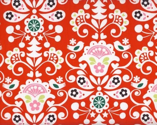 Patchworkserie "Funky Christmas" Mit Phantasieblüten, Rot-weiß 3 Patchworkserie "Funky Christmas" Mit Phantasieblüten, Rot-weiß