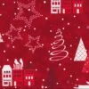 Patchworkstoff "A Christmas Story" Mit Tannenbäumen Und Häusern, Rot-weiß 1 Patchworkstoff "A Christmas Story" Mit Tannenbäumen Und Häusern, Rot-weiß -Weihnachts Faden Geschaft patchworkstoff a christmas story mit tannenbaeumen und haeusern rot weiss