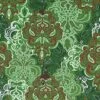 Patchworkstoff "Christmas Baroque Print" Mit Großen Ornamenten, Grün-tannengrün
