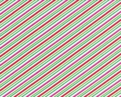 Patchworkstoff "Christmas Candy" Mit Diagonalstreifen, Rot-pink-grün