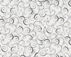 Patchworkstoff CHRISTMAS DREAMS, Kringel, Weiß-grau