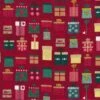 Patchworkstoff CHRISTMAS FOR FRIENDS, Geschenke, Dunkelrot-tannengrün -Weihnachts Faden Geschaft patchworkstoff christmas for friends geschenke dunkelrot tannengruen