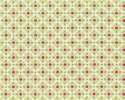 Patchworkstoff CHRISTMAS KITSCH, Weihnachtsblumen, Weiß-grasgrün