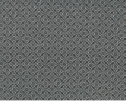 Patchworkstoff GOLD & SILBER CHRISTMAS, Zirkelkreis-Blüten, Steingrau-silber Metallic