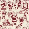 Patchworkstoff LOST & FOUND CHRISTMAS, Weihnachtsmänner, Creme-gedecktes Weinrot -Weihnachts Faden Geschaft patchworkstoff lost found christmas weihnachtsmaenner creme gedecktes weinrot