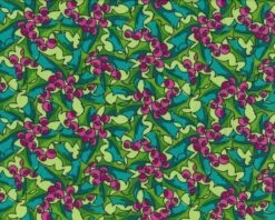 Patchworkstoff MERRY LITTLE CHRISTMAS, Comic-Ilex, Grasgrün-petrol