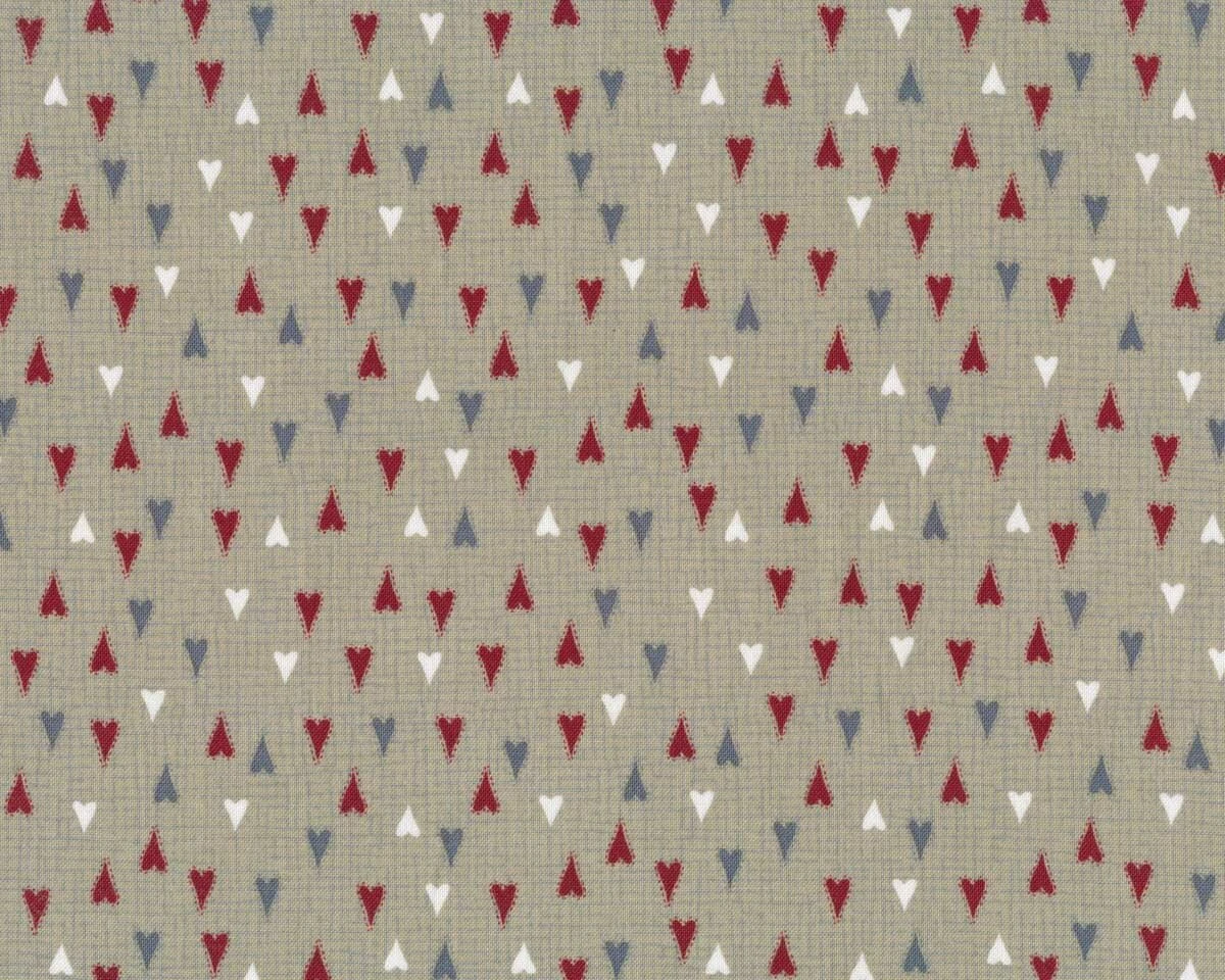 Patchworkstoff SCANDINAVIAN CHRISTMAS II, Herzen, Schilfgrün, Lecien 3 Patchworkstoff SCANDINAVIAN CHRISTMAS II, Herzen, Schilfgrün, Lecien