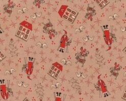 Patchworkstoff SCANDINAVIAN CHRISTMAS II, Nikolaus, Beige, Lecien