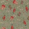 Patchworkstoff SCANDINAVIAN CHRISTMAS II, Nikolaus, Blassgrün, Lecien