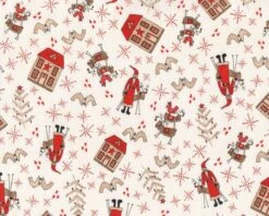 Patchworkstoff SCANDINAVIAN CHRISTMAS II, Nikolaus, Hellbeige, Lecien