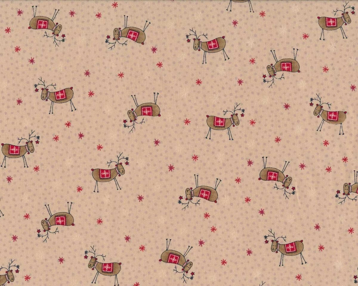 Patchworkstoff SCANDINAVIAN CHRISTMAS II, Rentiere, Beige, Lecien 3 Patchworkstoff SCANDINAVIAN CHRISTMAS II, Rentiere, Beige, Lecien