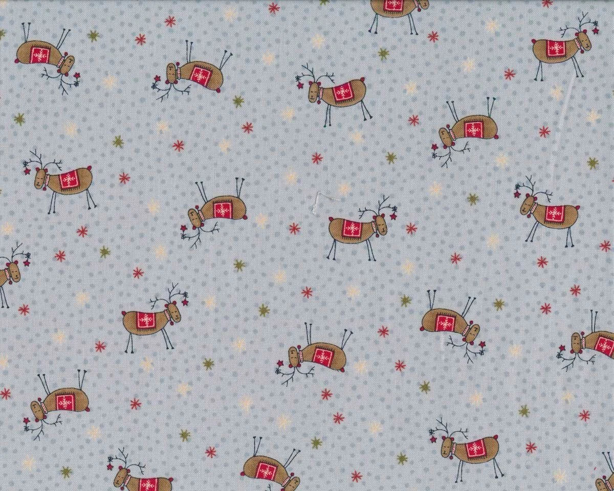 Patchworkstoff SCANDINAVIAN CHRISTMAS II, Rentiere, Eisblau, Lecien 3 Patchworkstoff SCANDINAVIAN CHRISTMAS II, Rentiere, Eisblau, Lecien