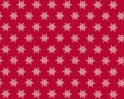 Patchworkstoff SUGAR PLUM CHRISTMAS, Schneeflocken, Rot-weiß, Moda Fabrics