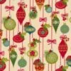 Patchworkstoff TOLE CHRISTMAS, Christbaum-Kugeln, Rot-moosgrün, Moda Fabrics -Weihnachts Faden Geschaft patchworkstoff tole christmas christbaum kugeln rot moosgruen moda fabrics