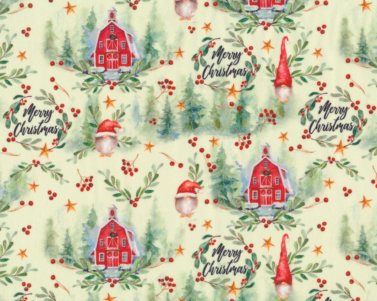 Weihnachts Faden Geschaft -Weihnachts Faden Geschaft weihnachtsstoff merry christmas wichtel und haeuser